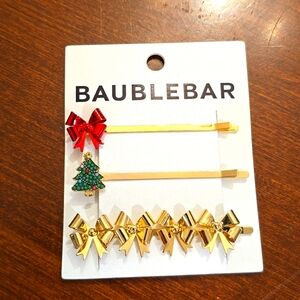 BaubleBar Set of 3 Holiday Hair Bobby Pins - NEW